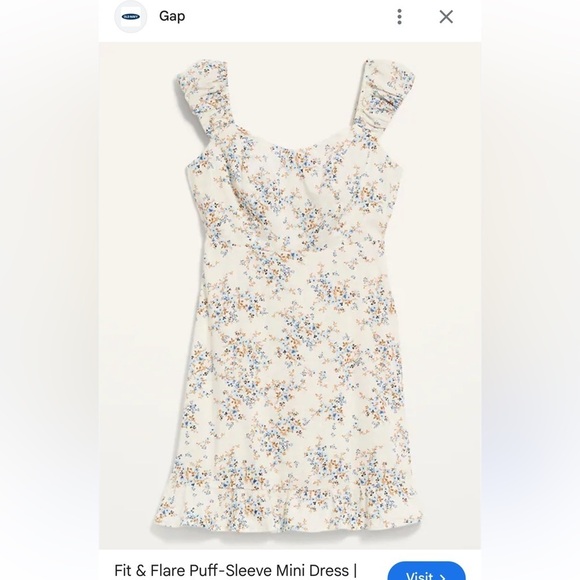 Old Navy Dresses & Skirts - Old Navy Cream Floral Mini Dress